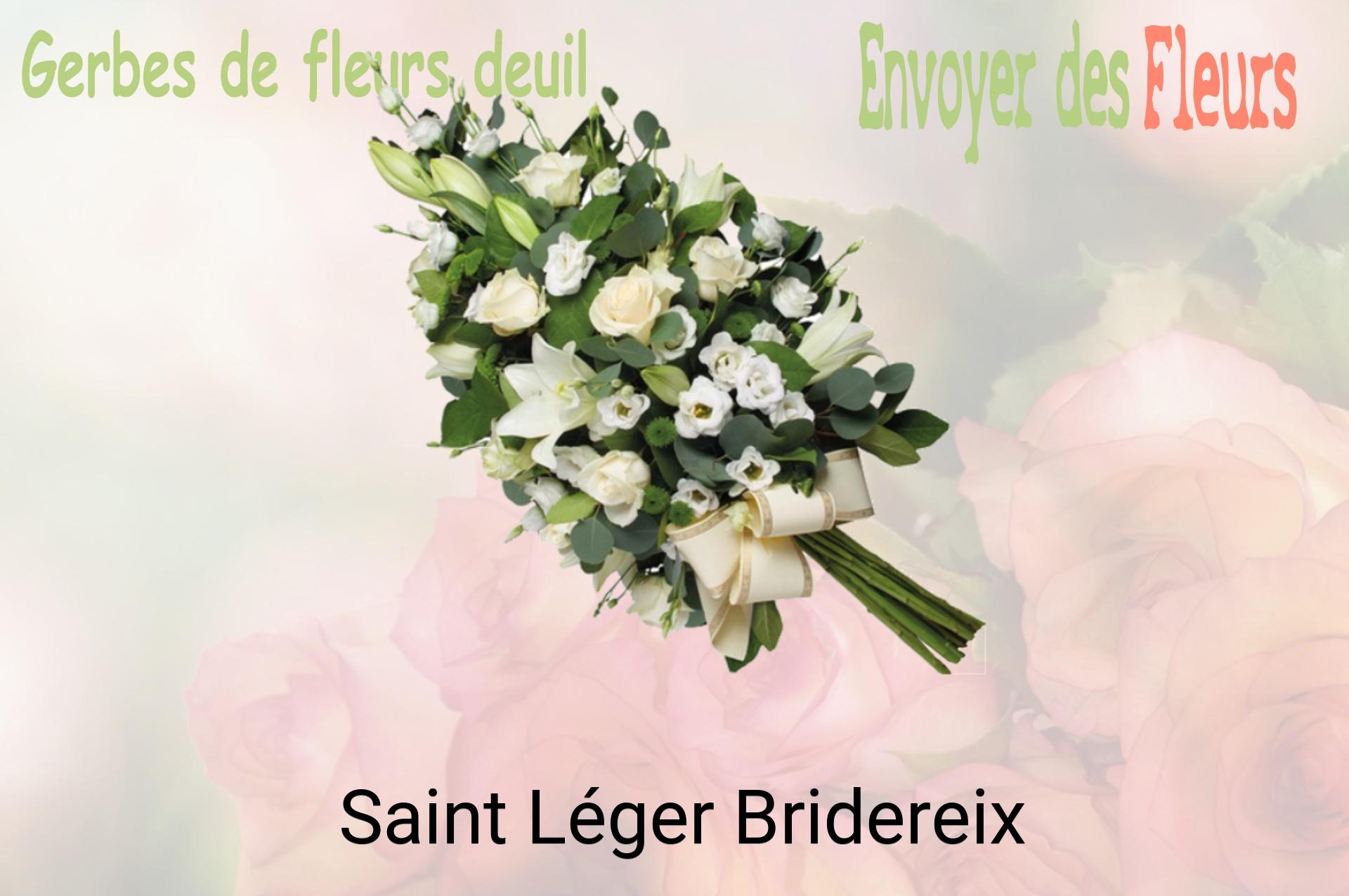 Gerbe de fleurs de deuil livrée à Saint-Léger-Bridereix